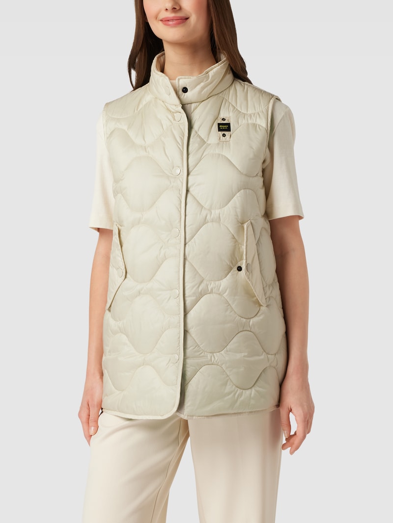 Weste mit Label-Details in beige