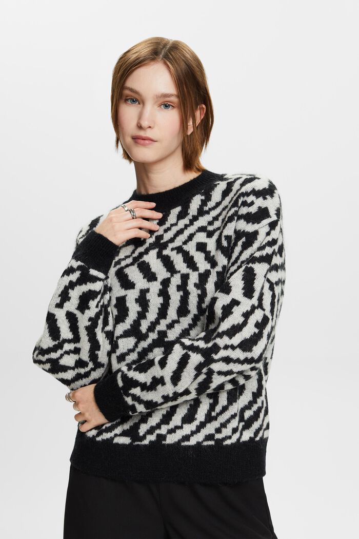 Wollmix-Pullover mit Mohair