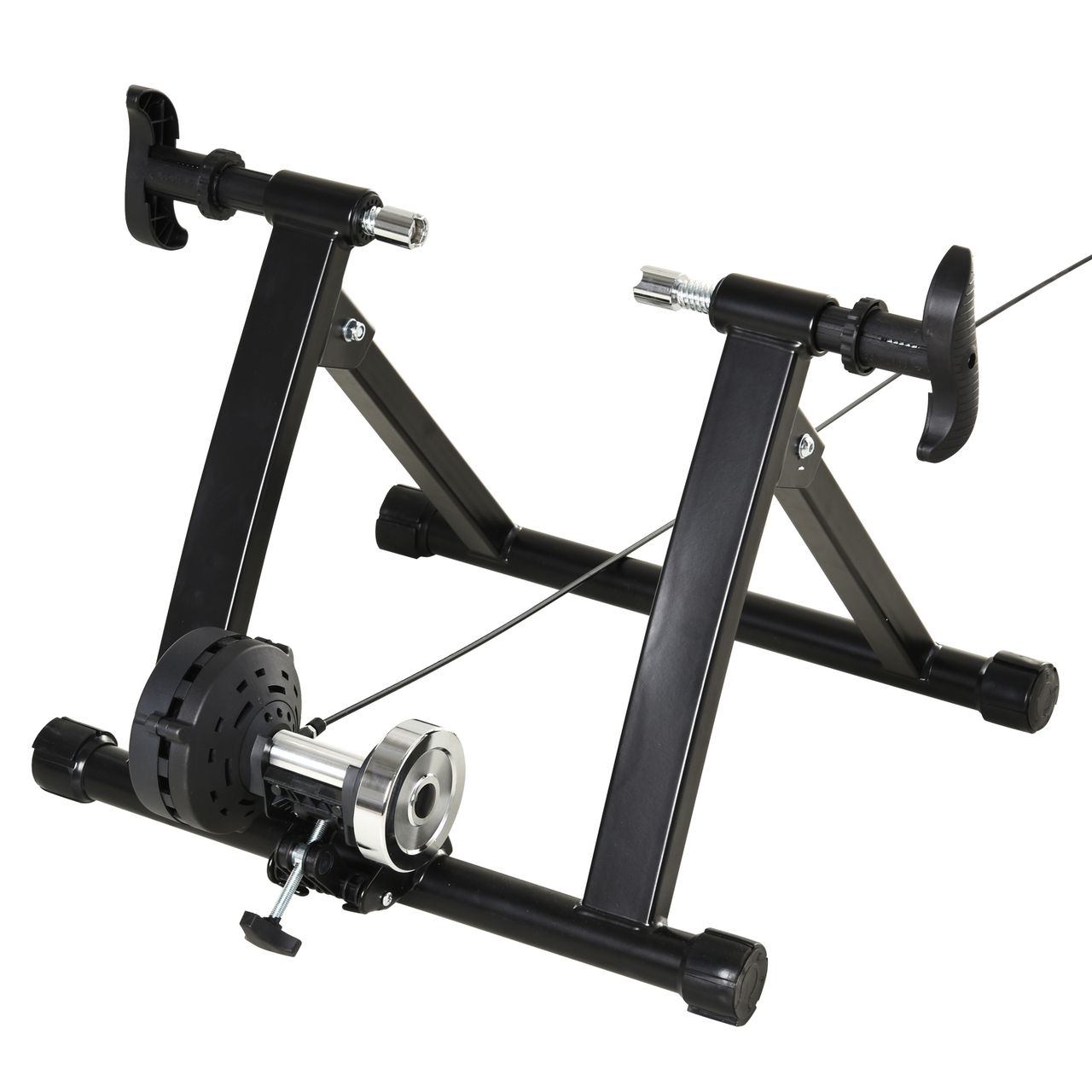 HOMCOM Rollentrainer Fahrradtrainer Indoor Fahrrad Heimtrainer klappbar 26