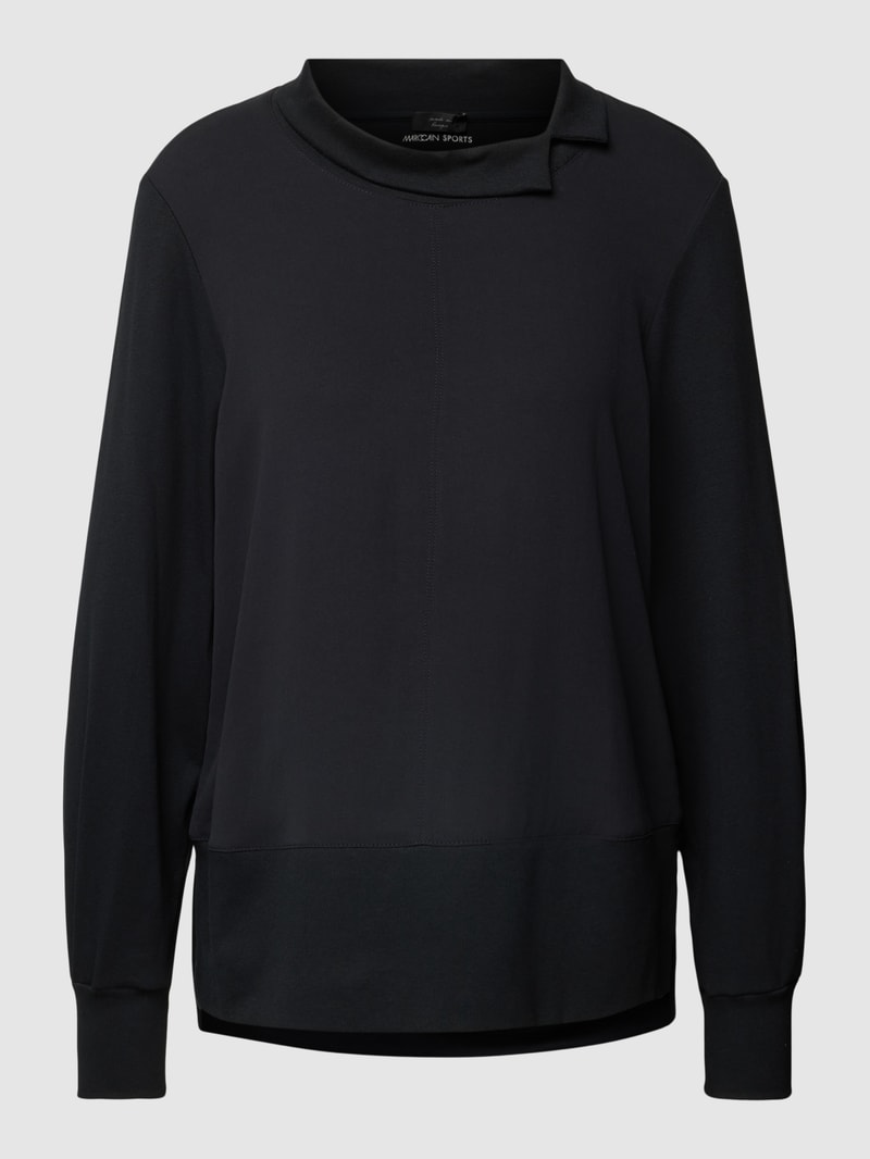 Longsleeve im unifarbenen Design in schwarz