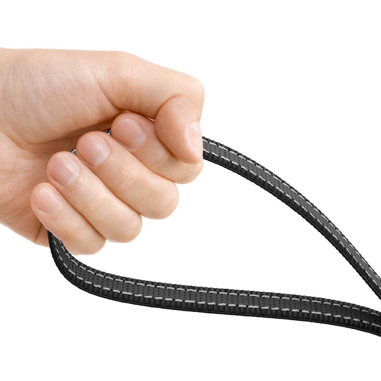 Wellgro Hundeleine Schleppleine für Hunde mit Handschlaufe Anti-Slip reflektierend