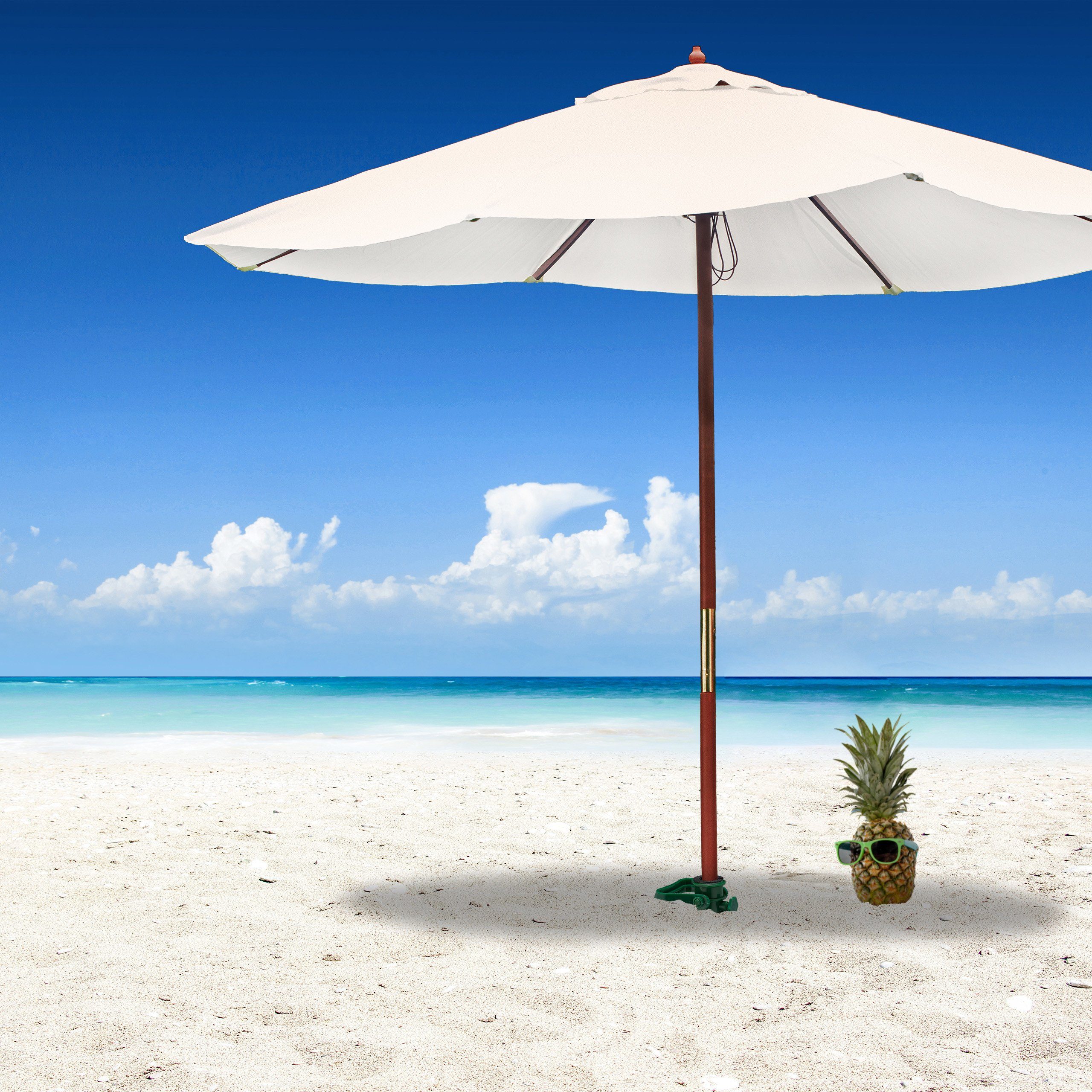 relaxdays Bodendübel Dunkelgrüne Bodenhülse für Sonnenschirm
