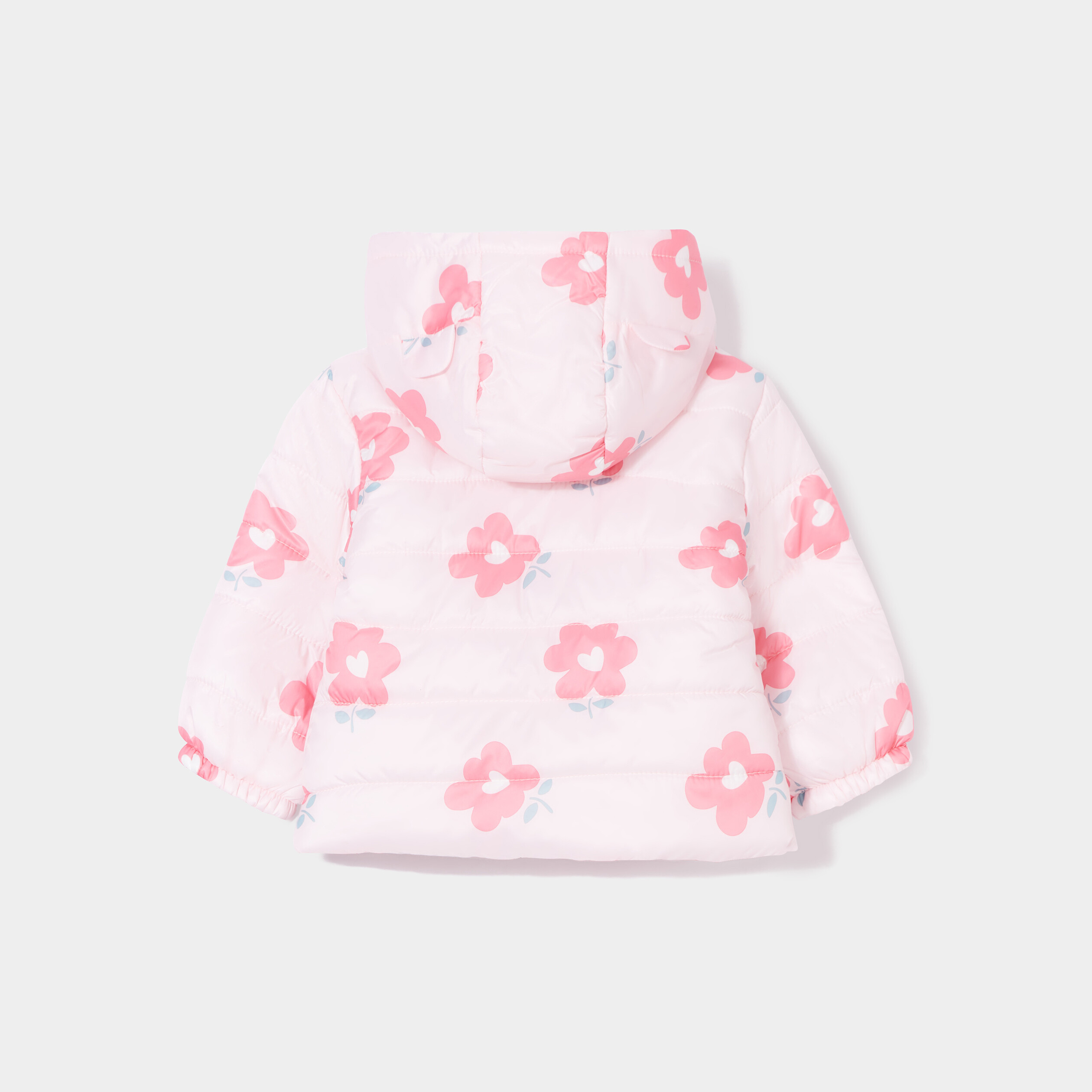 Doudoune oversize zippée à capuche rose clair bébé fille | La Halle