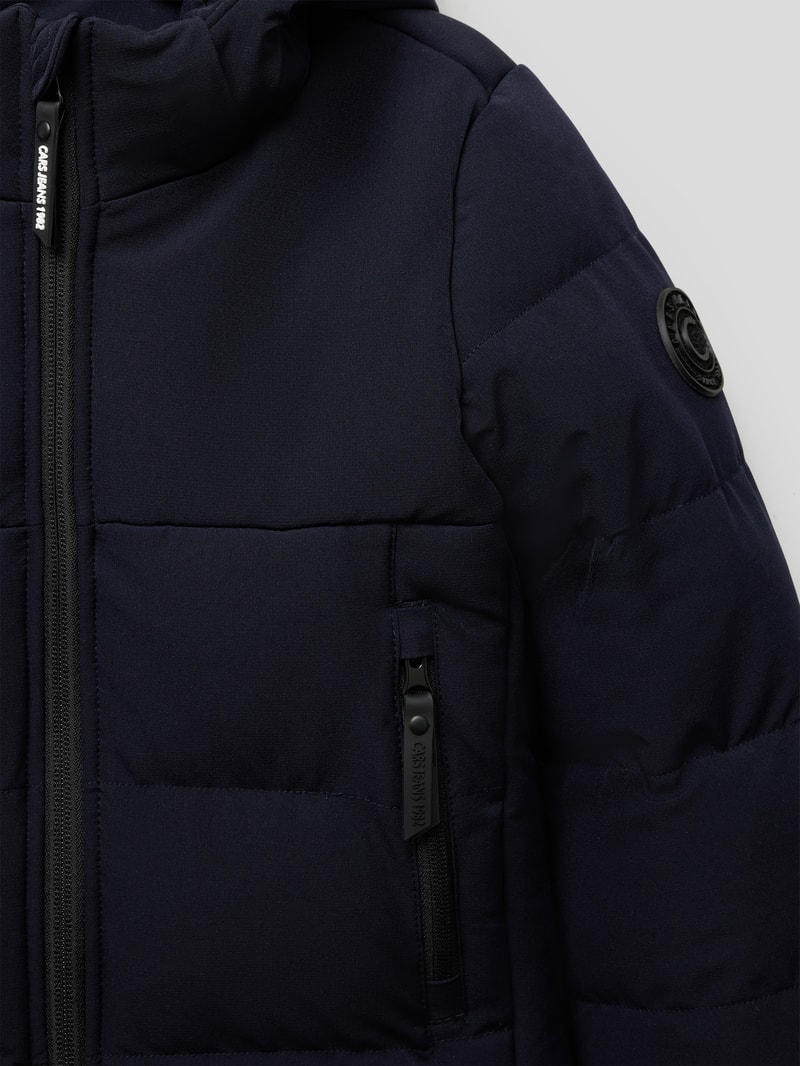 Jacke mit herausnehmbarer Kapuze Modell 'Eltham' in marineblau