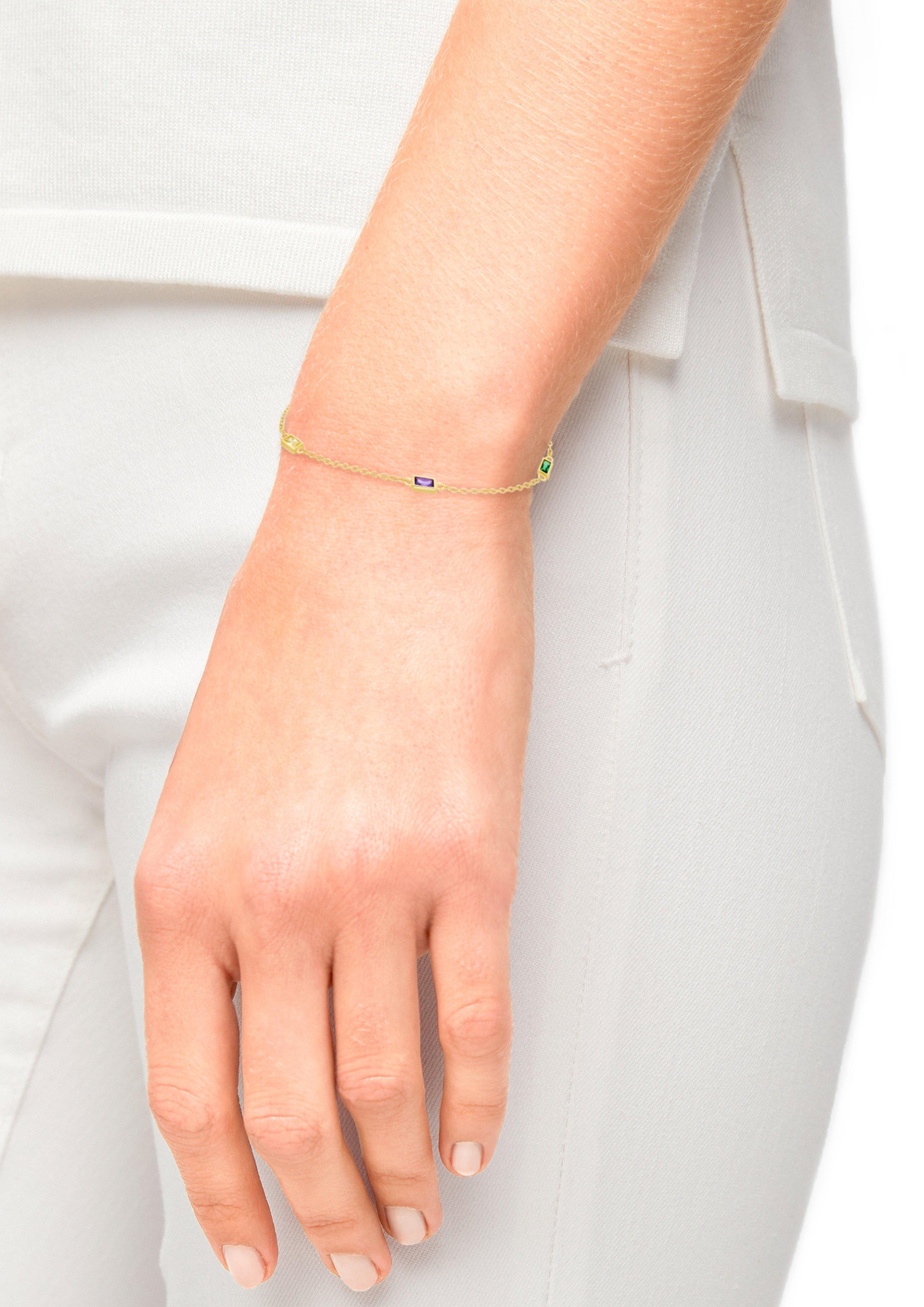 Armband mit bunten Zirkoniasteinen  6007980-19E0