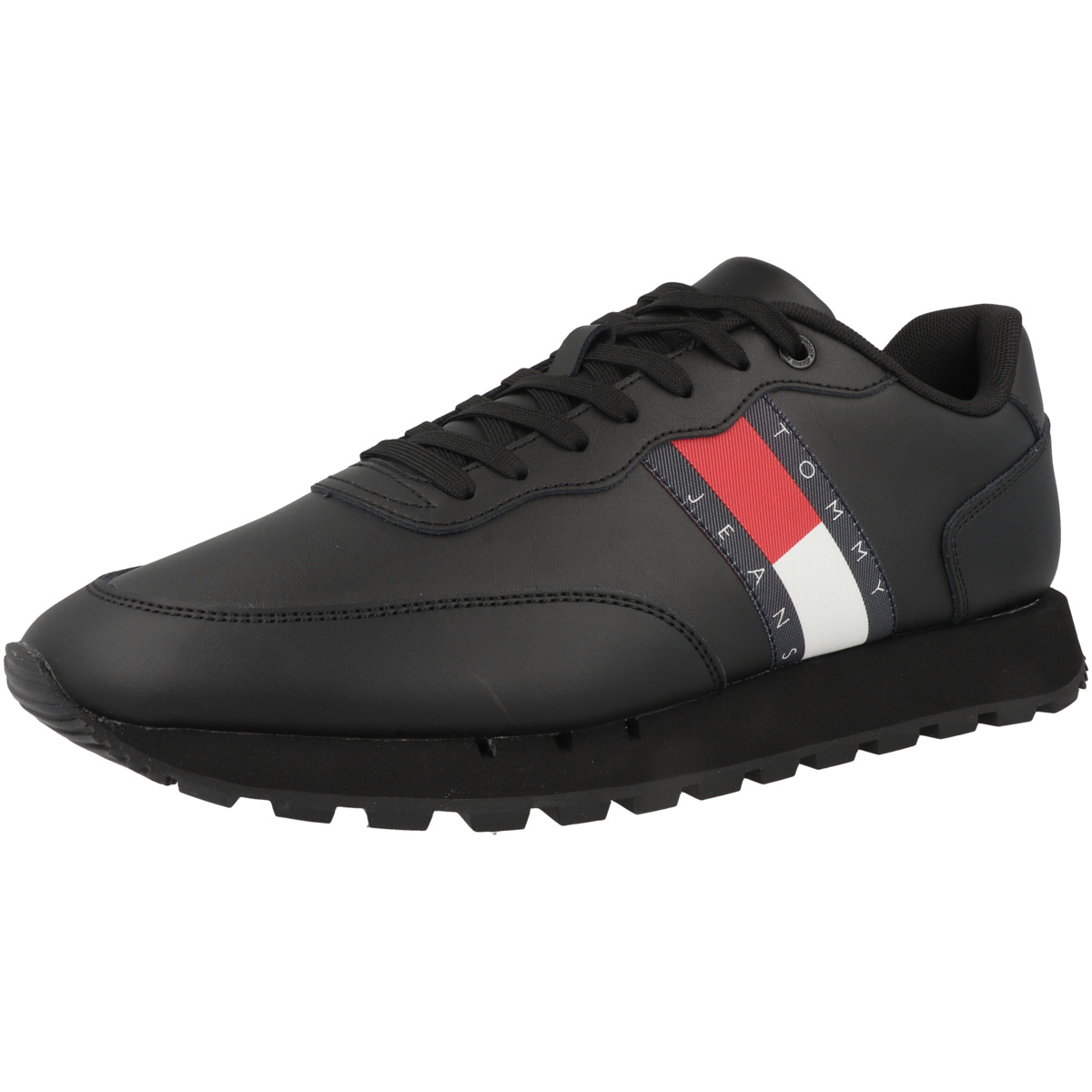 Tommy Hilfiger Tommy Jeans Leather Runner Sneaker Low schwarz