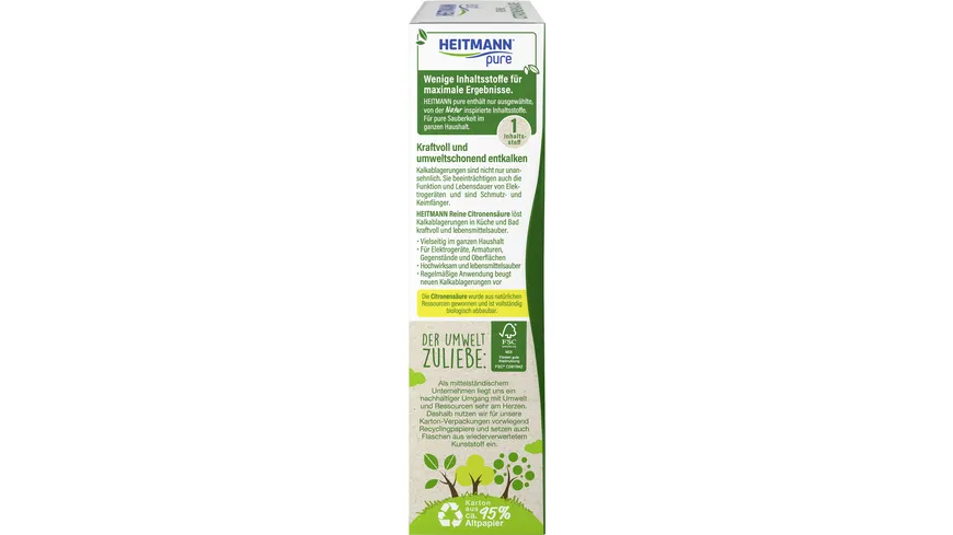 HEITMANN pure Reine Citronensäure 350 g