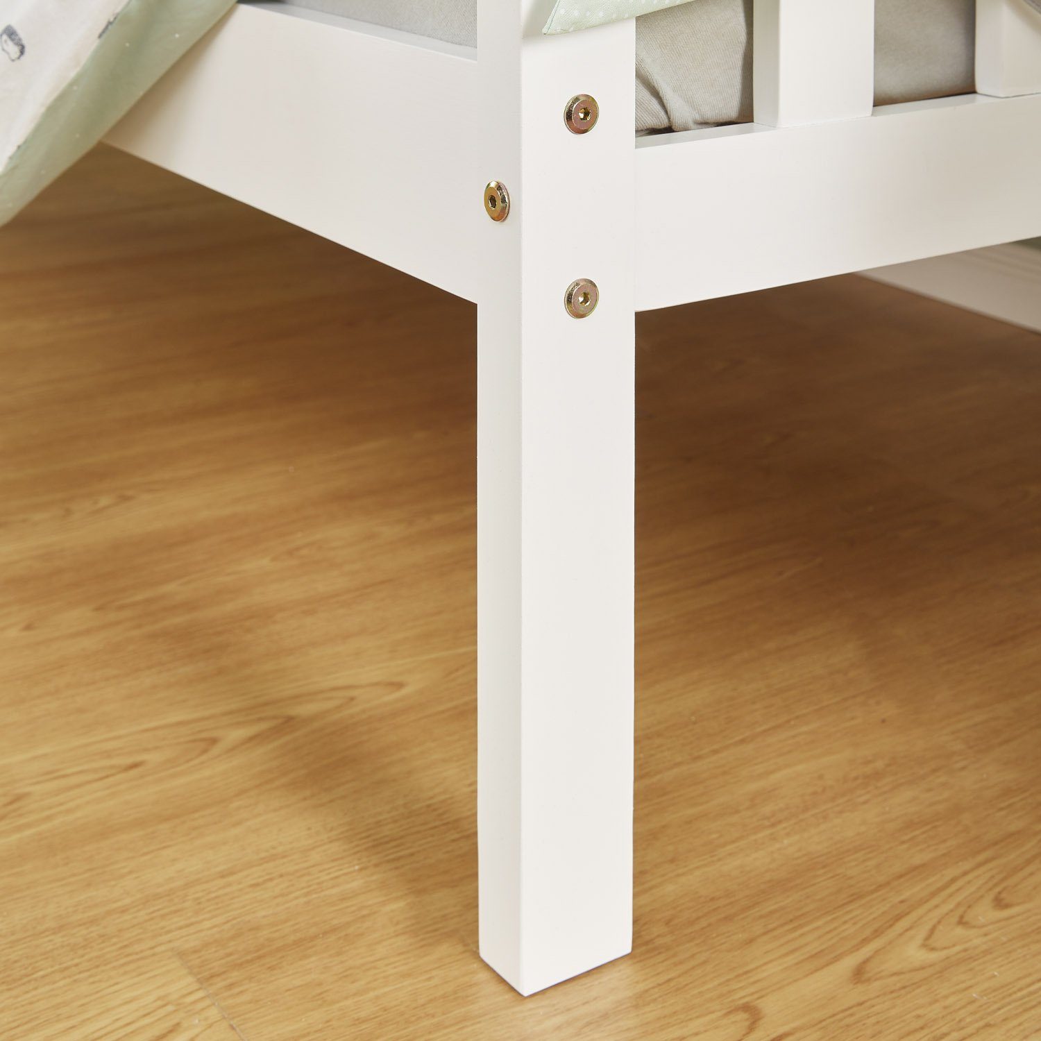Homestyle4u Holzbett Doppelbett Jugendbett Juniorbett weiß Natur 140x200 90x200 70x140 Bett (Kein Set)