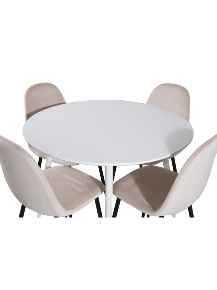 ebuy24 Essgruppe Plaza 4 (5-teilig) Beige 100 x 100 cm günstig kaufen onesize