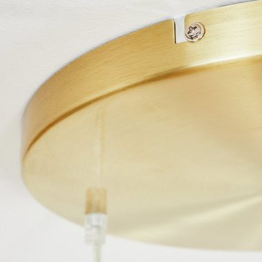 hofstein Hängeleuchte Arola 3-flammige Deckenlampe aus Metall in Gold, ohne Leuchtmittel, Moderner Look Pendellampe mit Glasschirm in Gold. 1xE27
