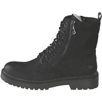 Mustang Schnür Boots in schwarz