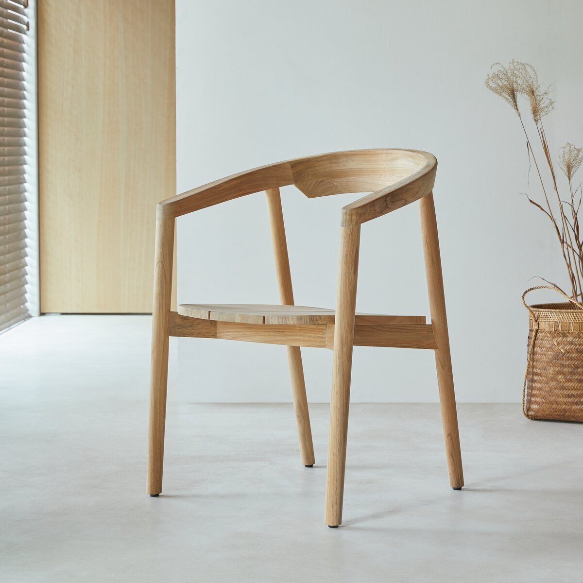 Tikamoon Esszimmerstuhl Stuhl aus Teak massiv