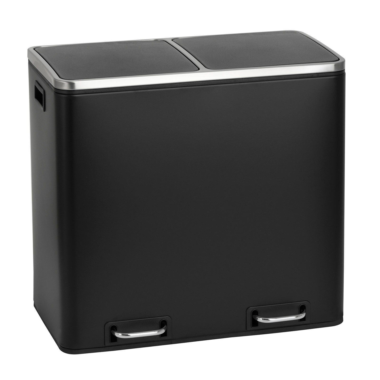 SVITA Mülltrennsystem, Tretmülleimer 2x 15L Schwarz