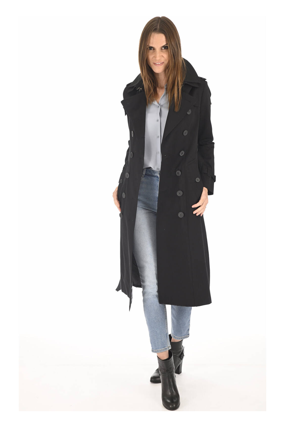Trench London Impermeables Trenchs Femme couleur noir