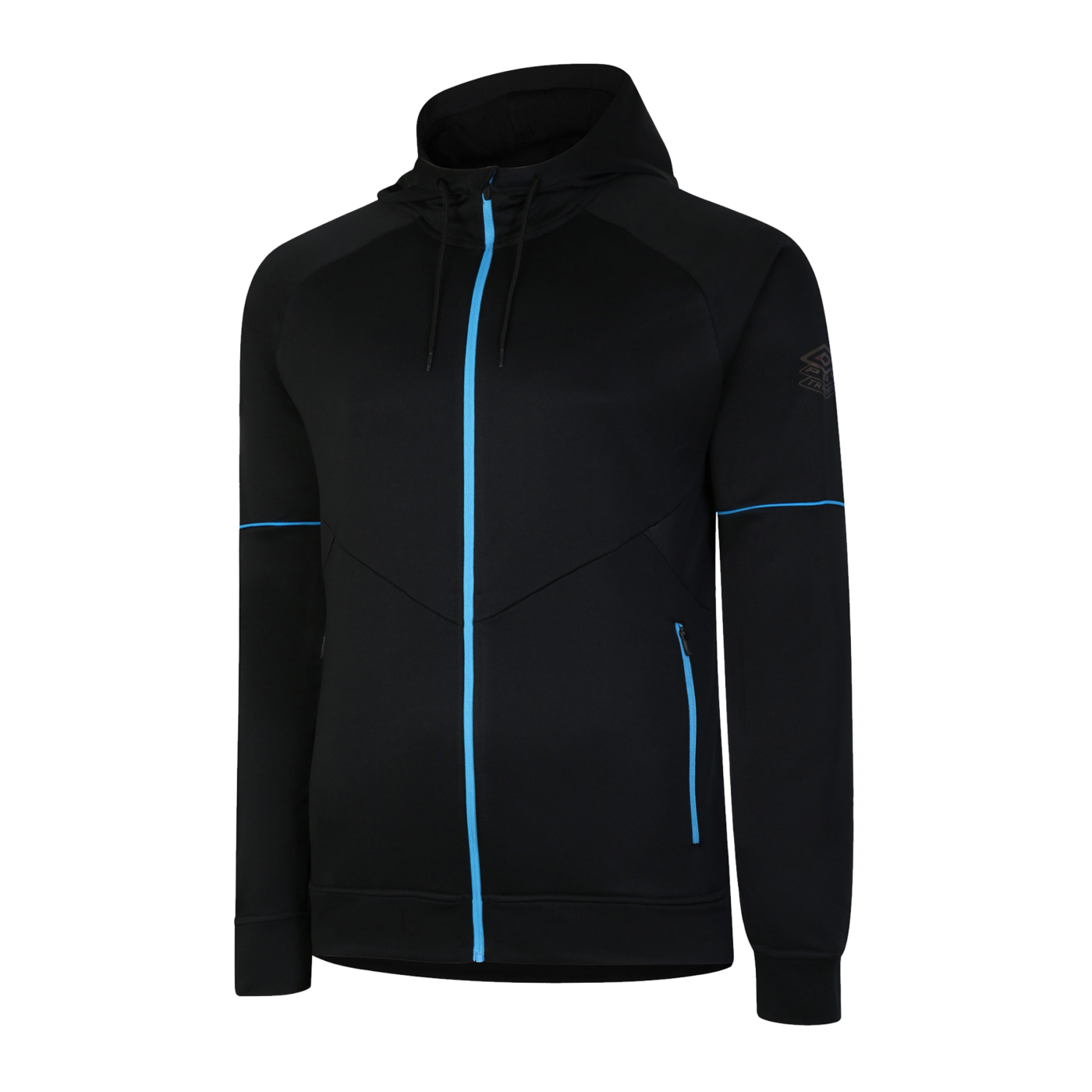 Umbro Pro Training Kapuzenjacke Schwarz Blau FLKM