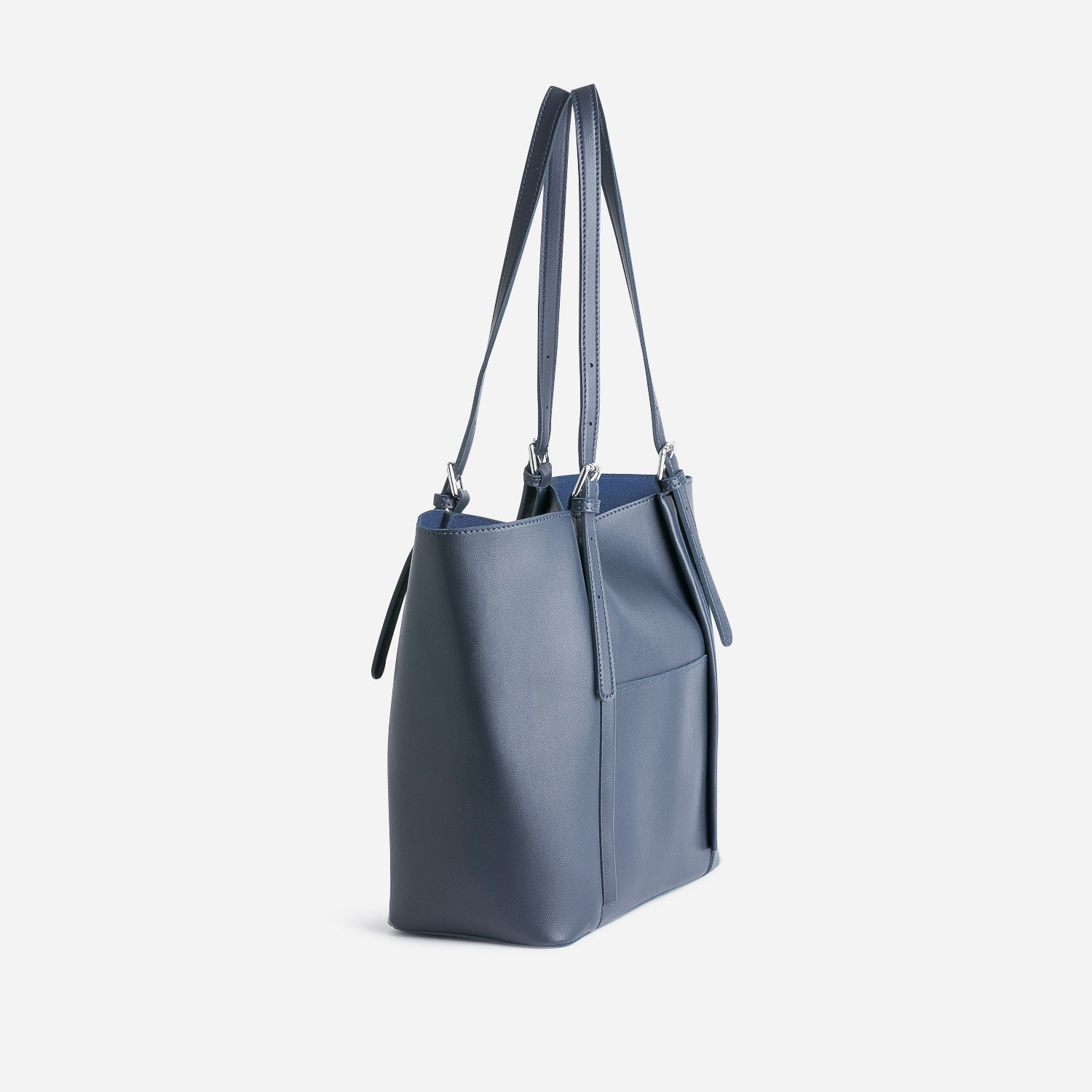 Sac cabas bleu marine 2 en 1 pochette amovible