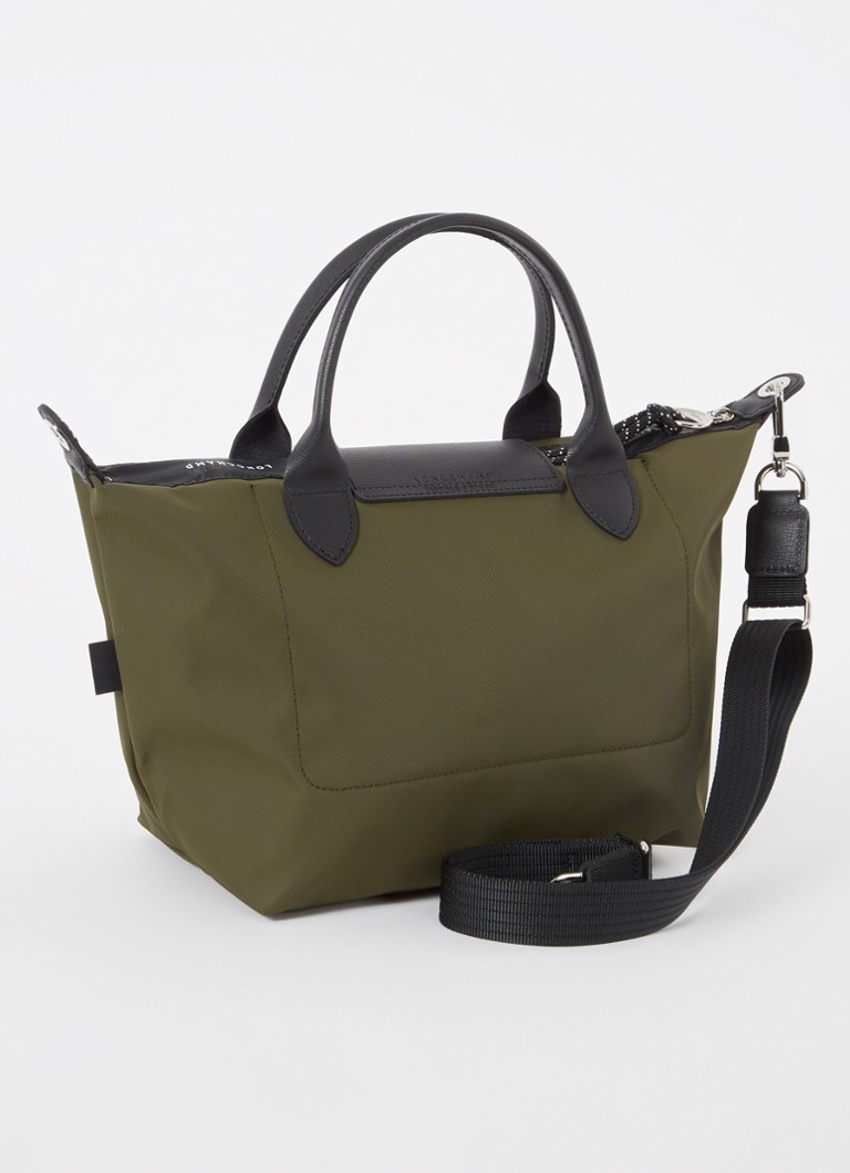 Geantă Longchamp Le Pliage Energy S din pânză cu detalii din piele.