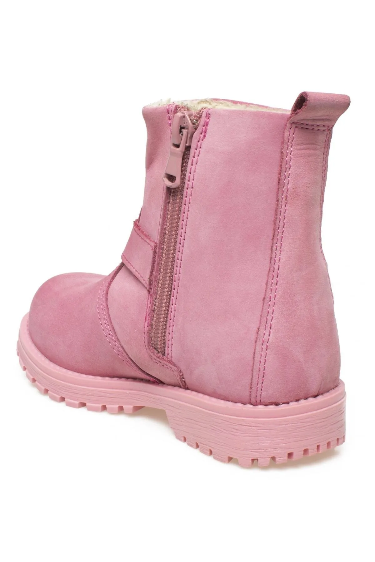 lumberjack  Rosa Mädchenstiefel mit Reißverschluss und Schnalle