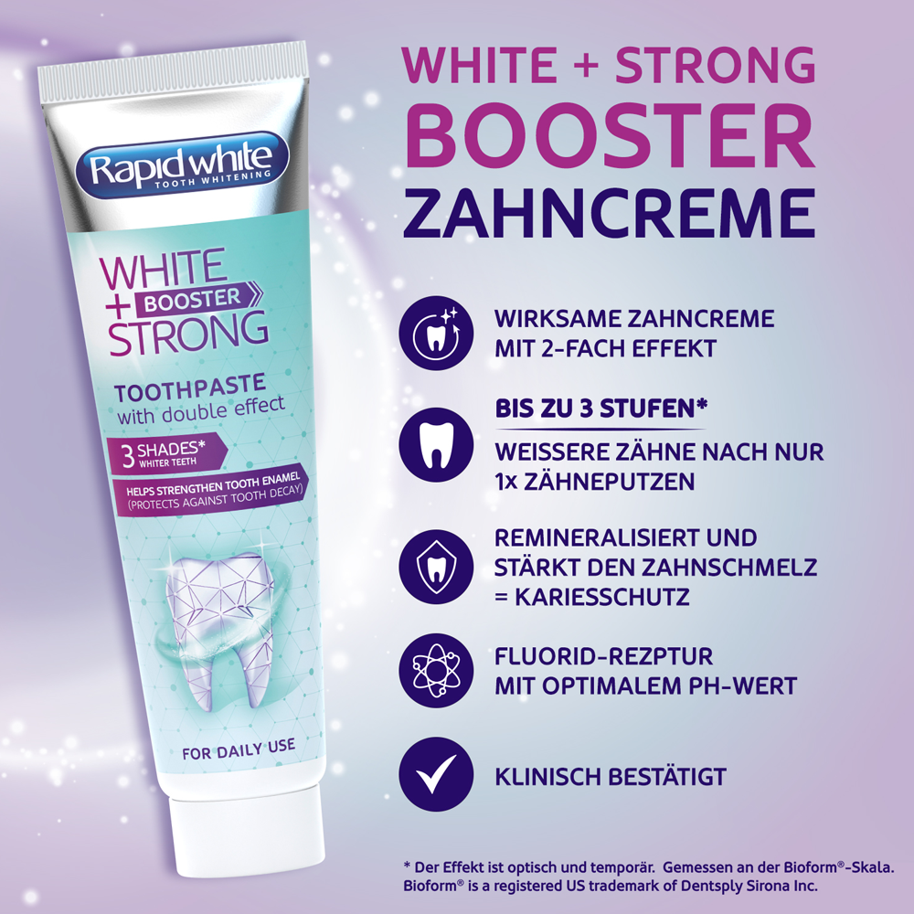 Rapid White White + Strong Booster Zahncreme 75 ml