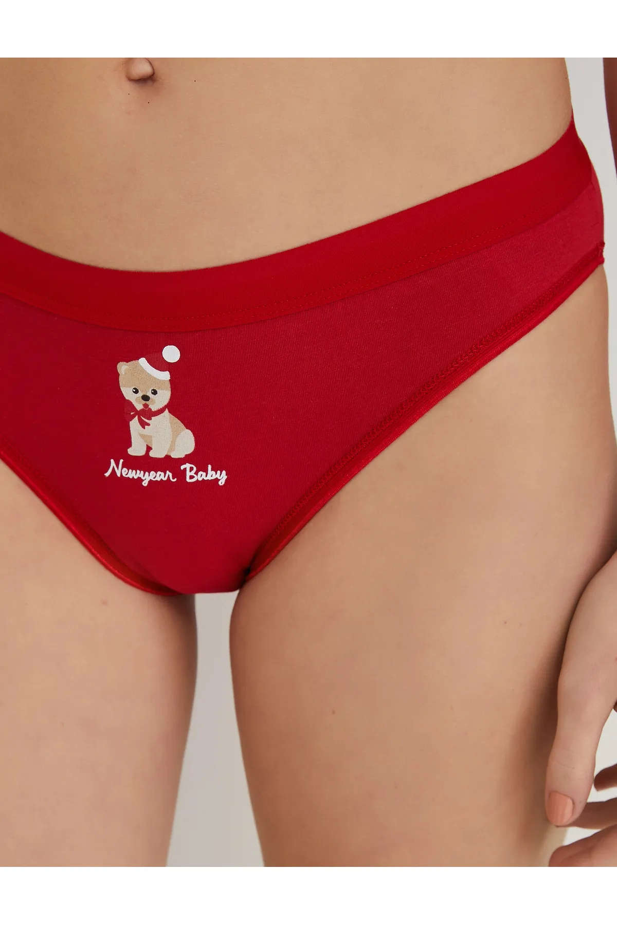 Koton  Baumwollhöschen, Basic-Slip mit Weihnachtsmotiv, bedruckt