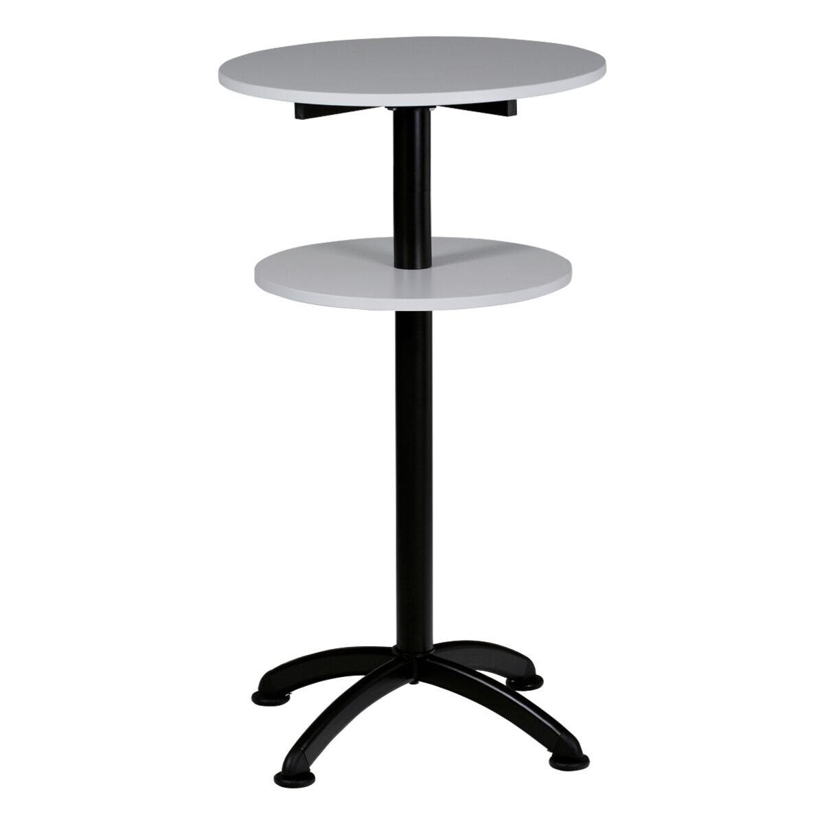 SODEMATUB Stehtisch, 2 Platten, 4-Fußgestell schwarz