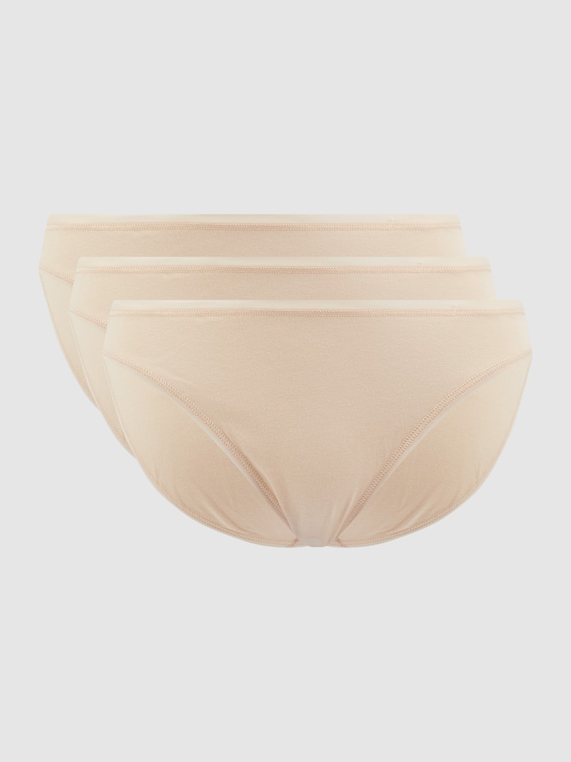Slip mit Stretch-Anteil im 3er-Pack in sand