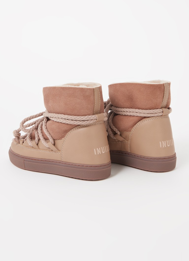 Inuikii Classic sheepskin snow boot with leather details