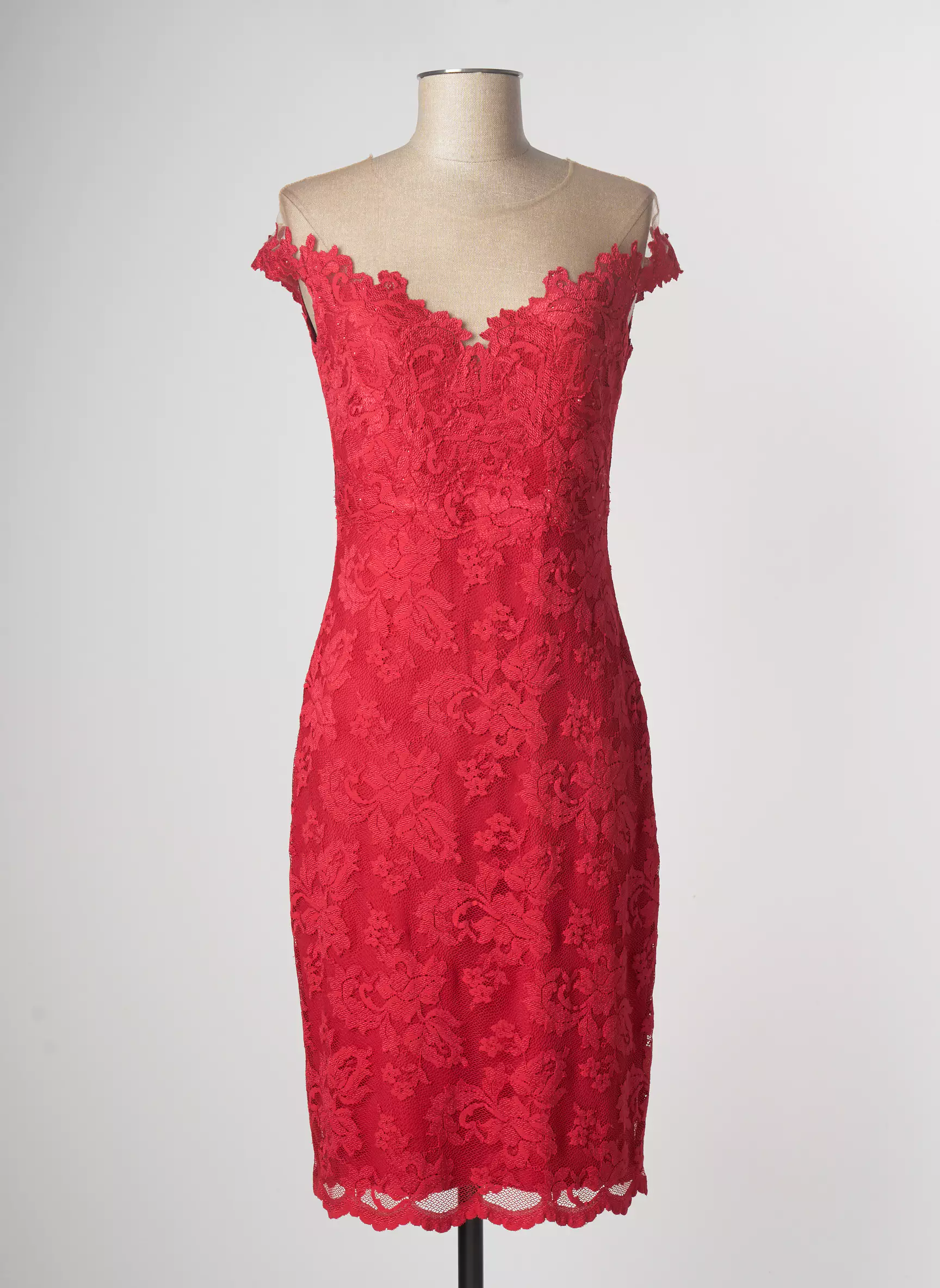 Olvi S Robes Mi Longues Femme couleur rouge