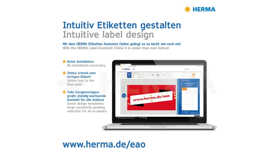 HERMA Ordneretiketten A4 für breite Ordner weiss