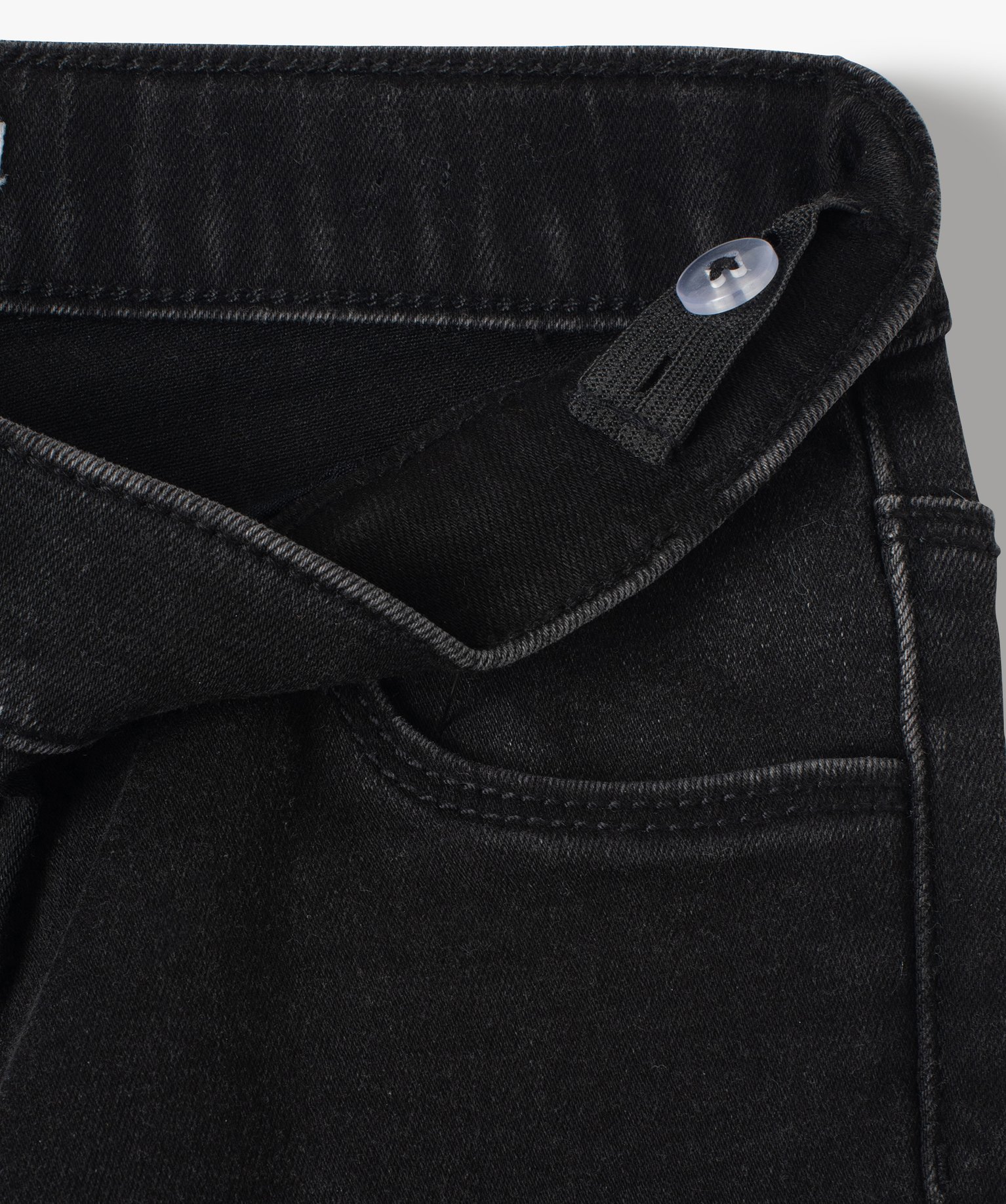 Jegging fille légèrement délavé noir | GEMO