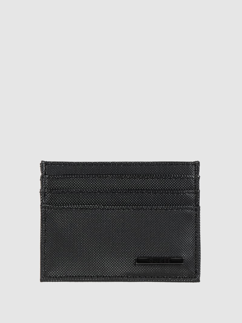 Kartenetui mit Logo in schwarz