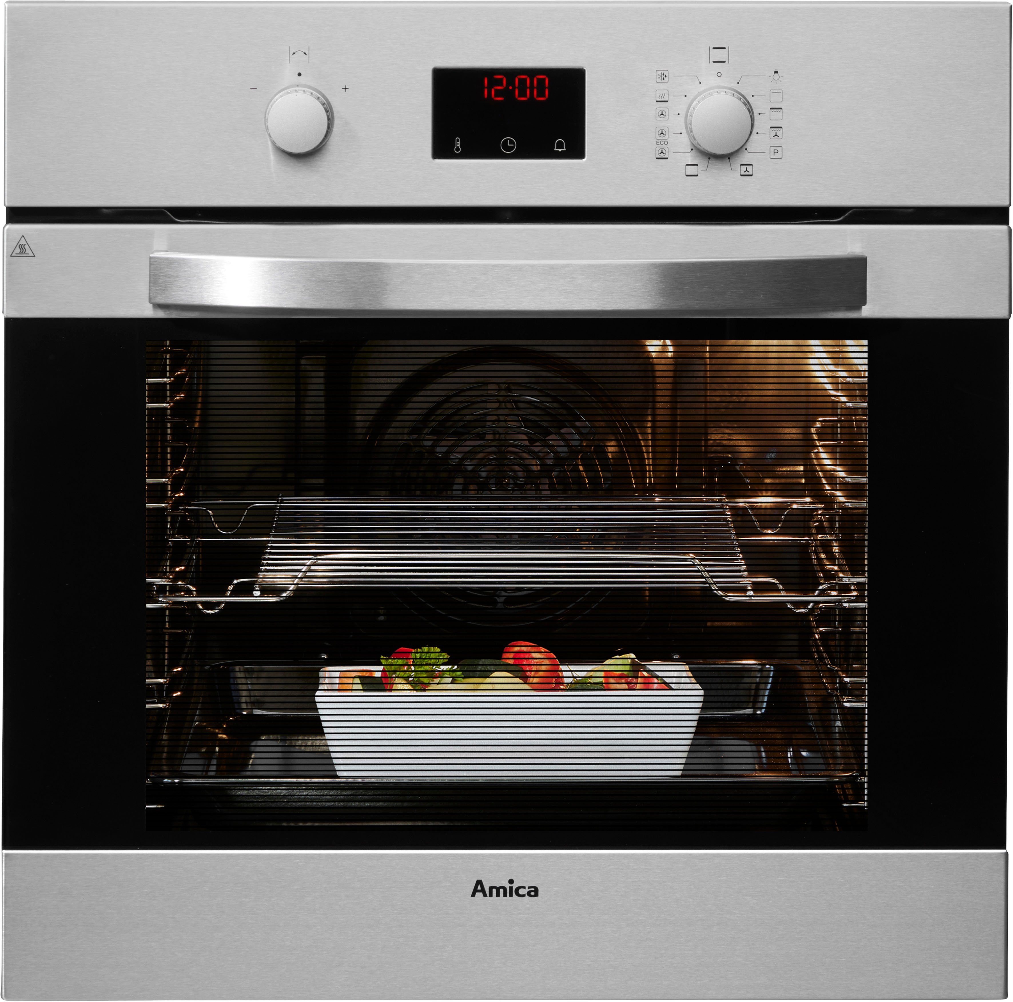 Amica Backofen EBP 13624 E, mit Teleskopauszug nachrüstbar, Pyrolyse-Selbstreinigung