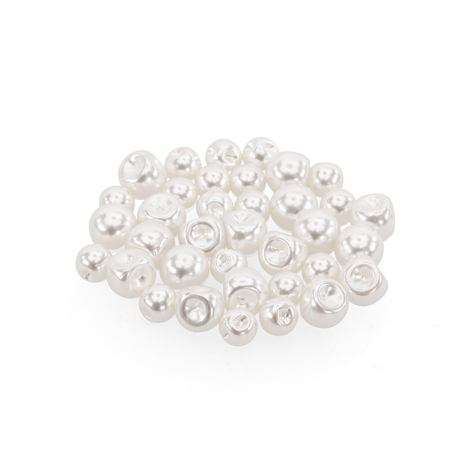 buttinette Knöpfe in Perlenoptik, Größe: 9 + 12 mm, Inhalt: 36 Stück