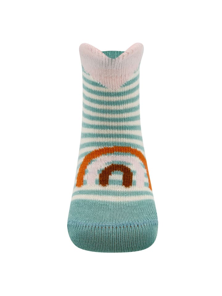 ewers 2er-Set Socken 2er Pack Regenbogen/Herzen in staubblau-dunkel beige mel. günstig kaufen
