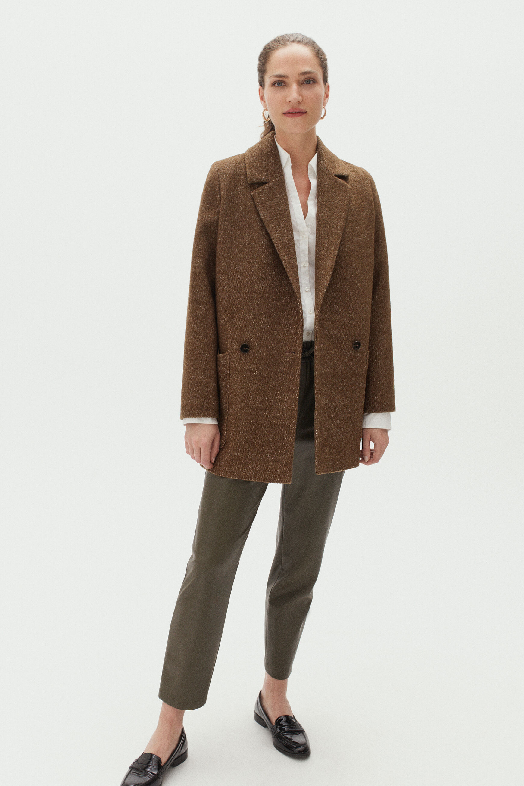 manteau jeremie vert kaki femme