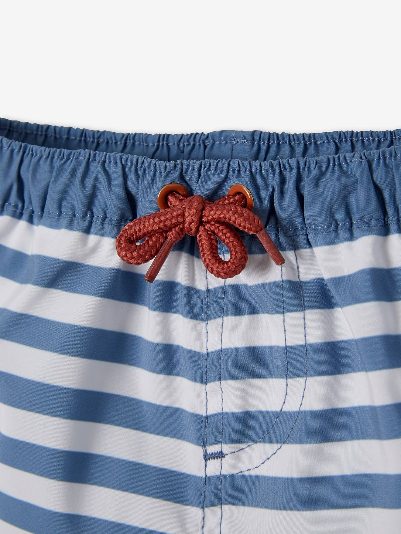 Vertbaudet Baby Badehose mit Surfermotiv - blau gestreift