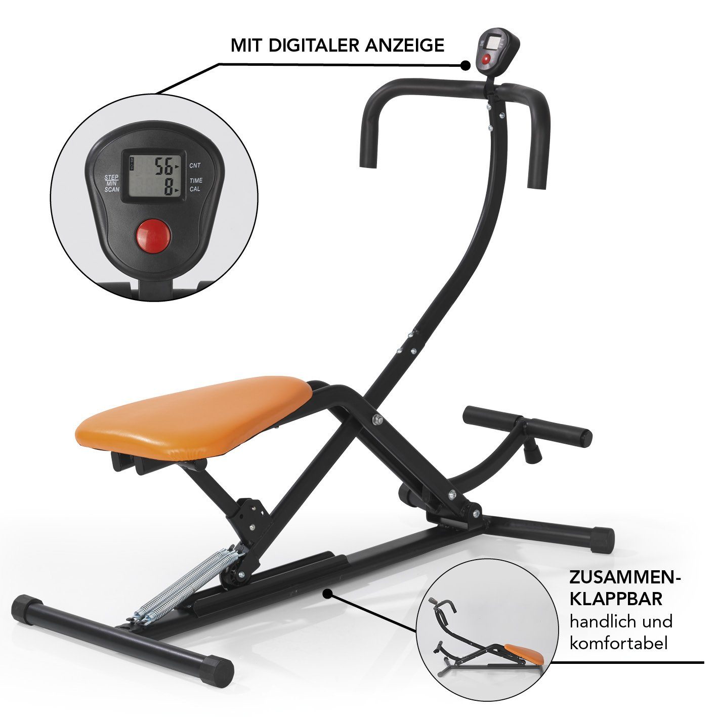 MAXXMEE Multitrainer Trainingsgerät Crunch & Glide, Kräftigung mit dem Eigengewicht - Oberkörpertraining