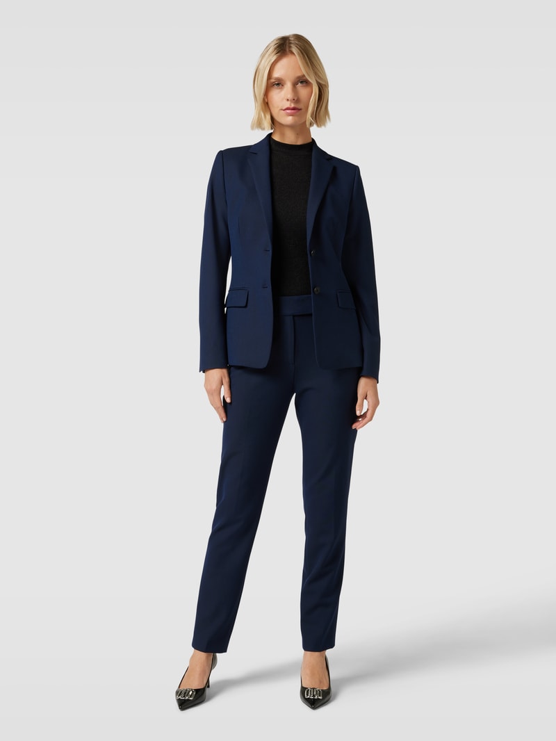 Stoffhose mit Strukturmuster Modell 'Hilesa' in marineblau