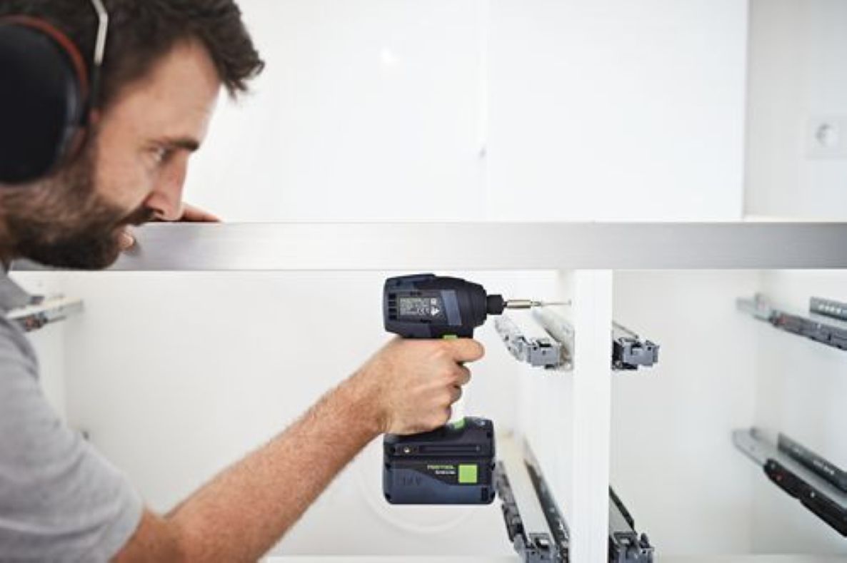 Juego básico Festool 578833 TID 18 TPC 18/4 Juego combinado Destornillador de impacto inalámbrico y taladro atornillador (batería y cargador no incluidos) en estuche