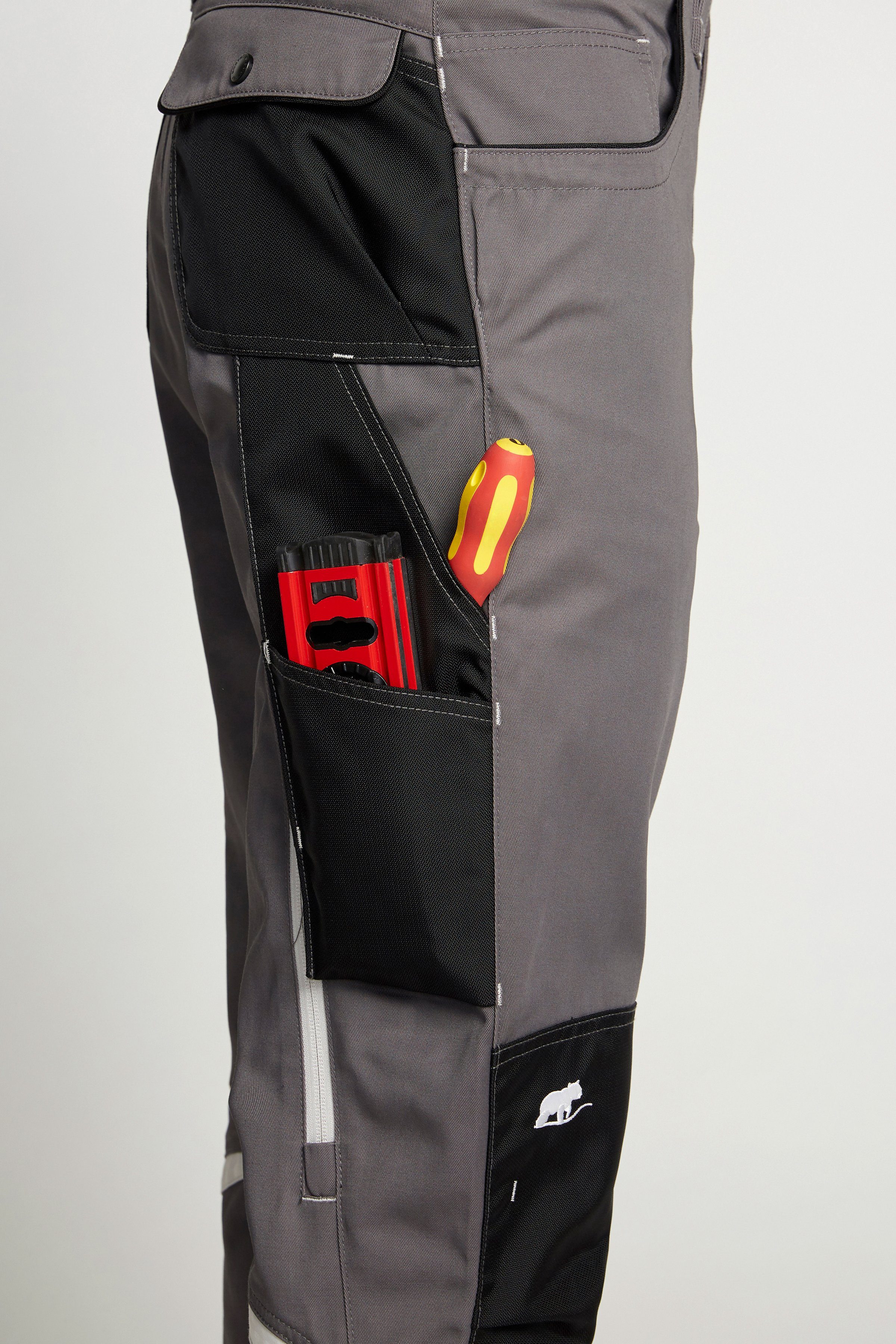 Northern Country Arbeitshose worker plus (langlebig durch 3-fach Innenbeinnaht und viele Verriegelungspunkte) mit Cordura®Verstärkungen und Reißverschlussbelüftung mit 9 Taschen