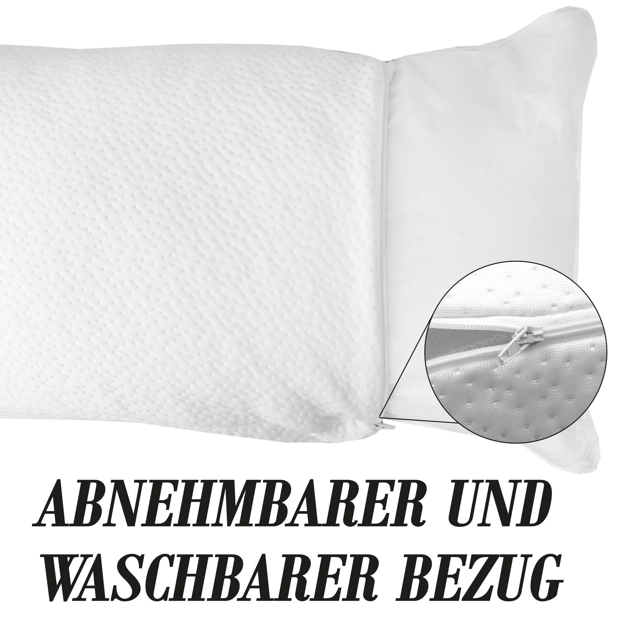 Nackenstützkissen Kühlkissen, Bestlivings, Füllung: 100% Polyester, Bezug: Kühlender Bezug, Kühlendes Kopfkissen 40x80cm - Kühlkissen - Temperaturregulierend - Nackenstützkissen Kühl Effekt - Schlafkissen