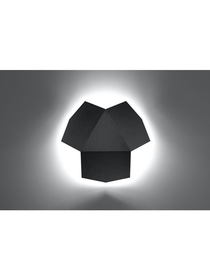 Nice Lamps Wandleuchte HIRU in Schwarz H 8 cm günstig kaufen onesize