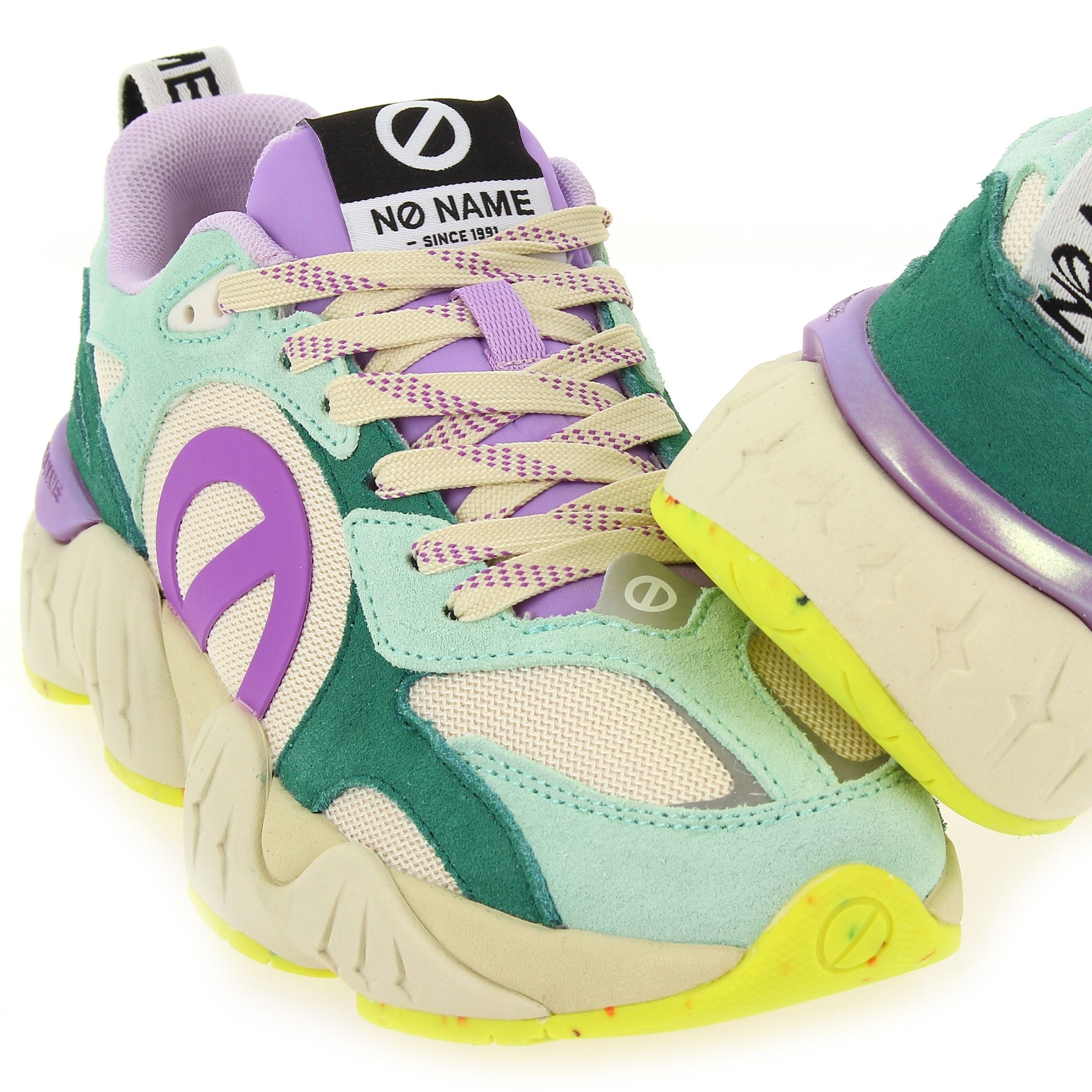 No Name  KRAZEE RUNNER - Vert Mauve