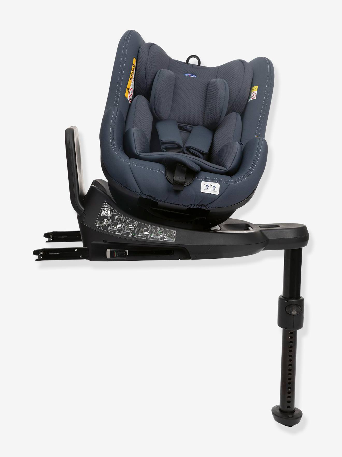 Siège-auto rotatif CHICCO Seat2Fit i-Size 45 à 105 cm, équivalence groupe 0+/1 india ink