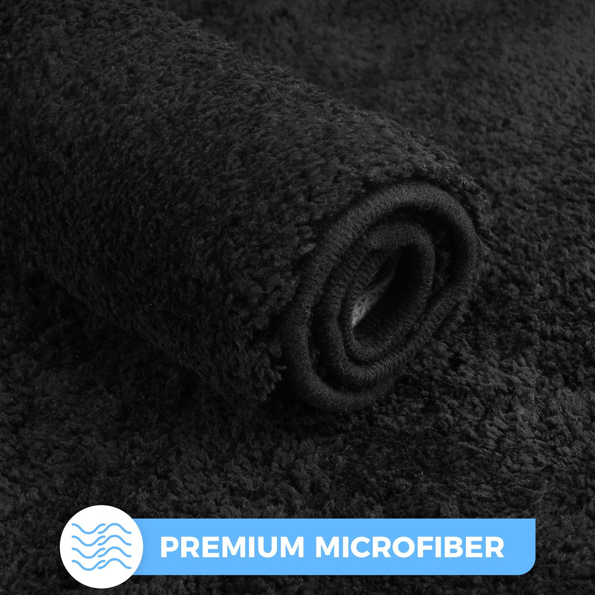 Badematte Badteppich rutschfest Eleganter Badezimmerteppich Badematten Sentidos, Höhe 20 mm, Polyester, WC Ausschnitt