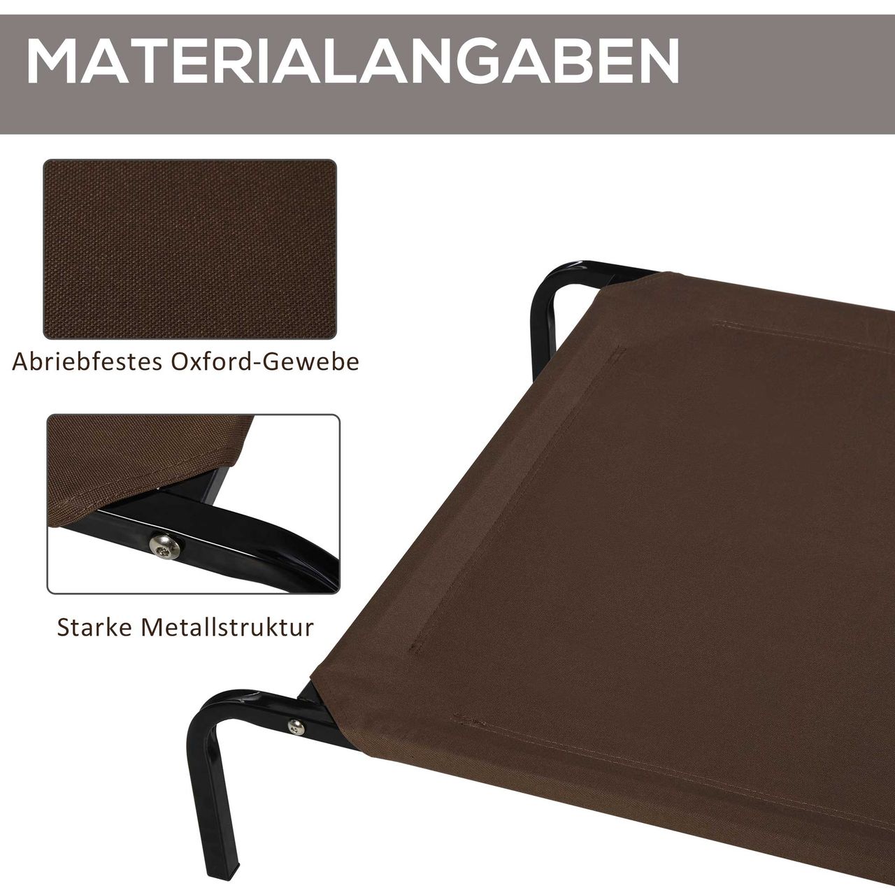PawHut Hundebett Outdoor Hundeliege Katzenbett Haustierbett mit Ersatzbezug