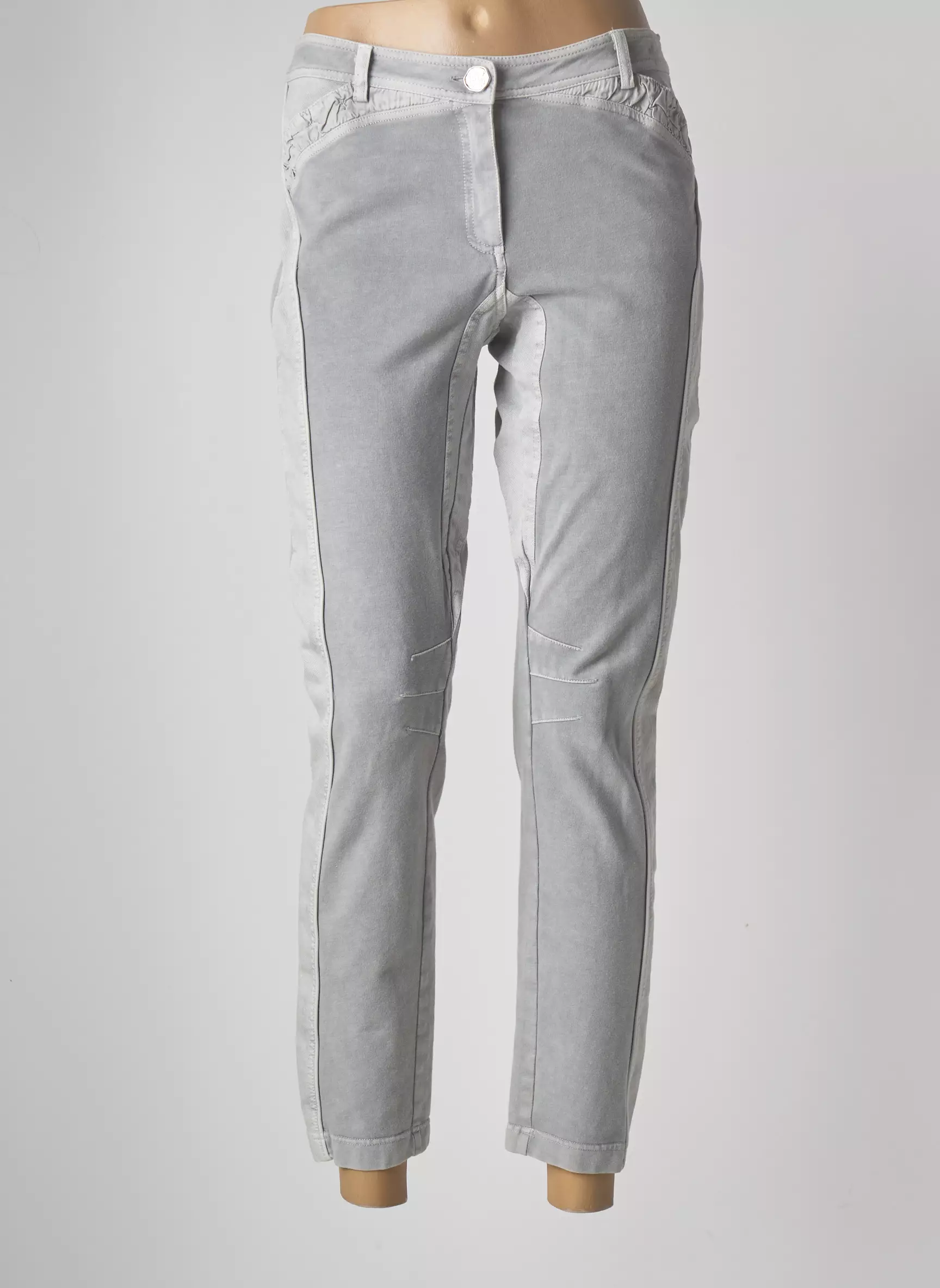 Daniela Dallavalle Pantalon7 8 Femme couleur gris