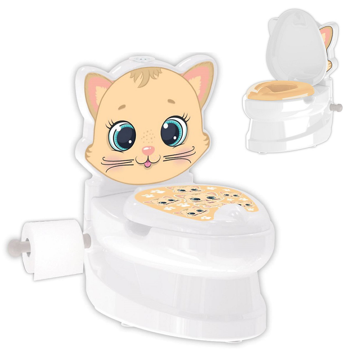 Töpfchen Kitty 07563 Toilettenpapierhalter, Musik Licht Behälter bis 25kg Töpfchen