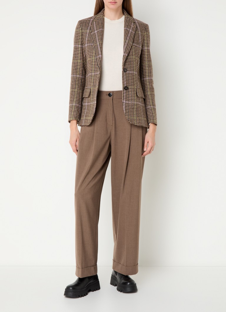 Jachetă Gerard Darel Misti din amestec de lână cu imprimeu Houndstooth