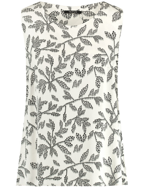 Ärmellose Bluse mit Floral-Print